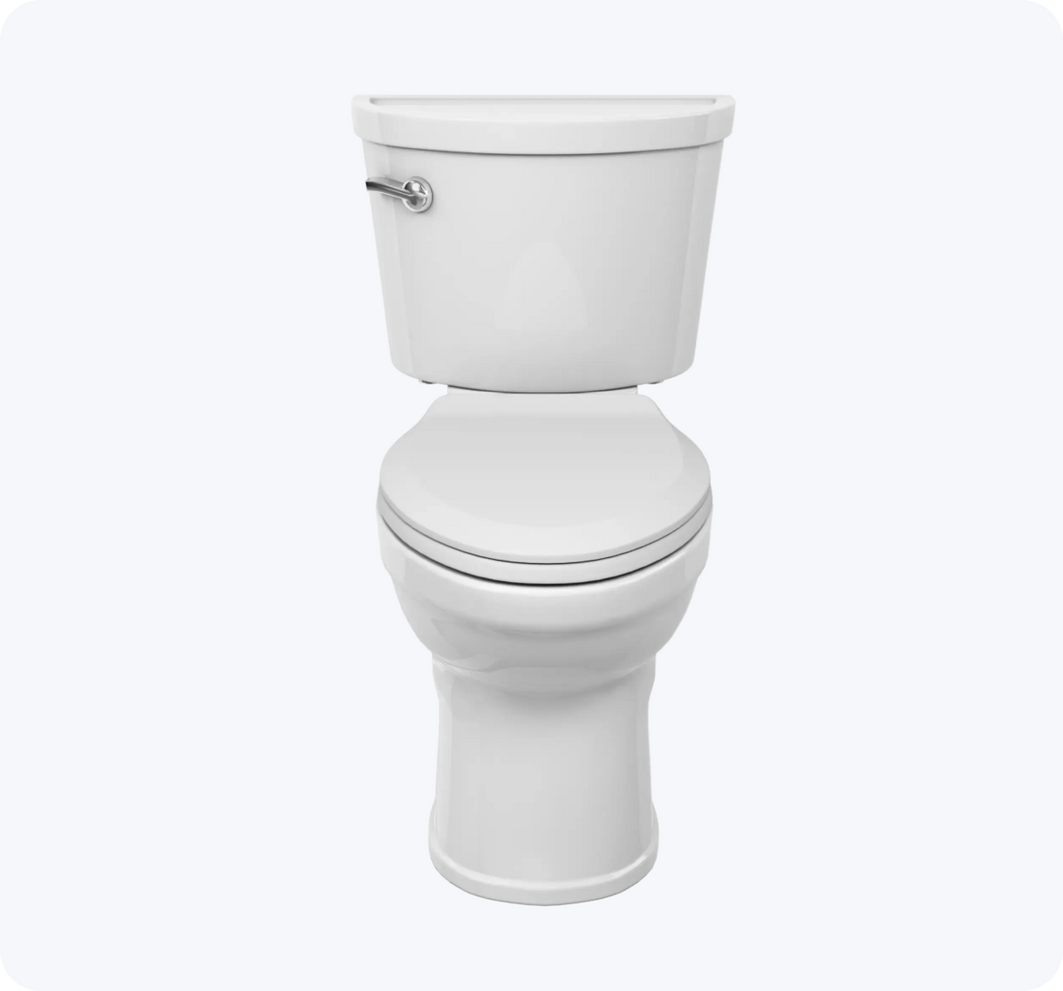 White toilet on a white background