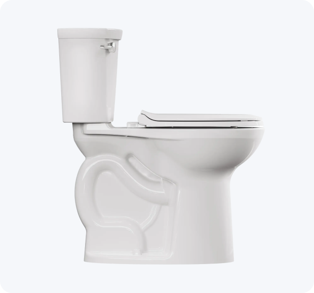White toilet on a white background