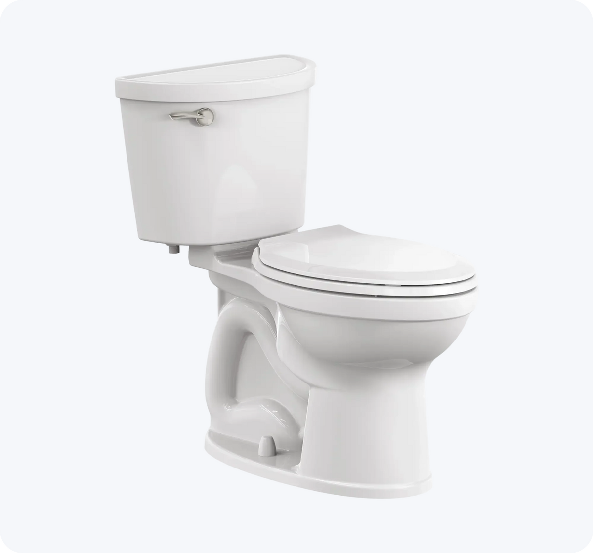 White toilet on a white background